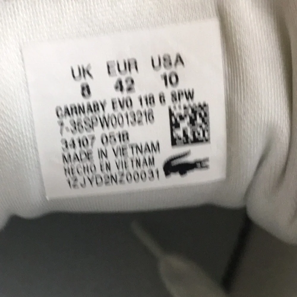 Lacoste Men's White/Bronze Sneakers - Picture 10 of 10